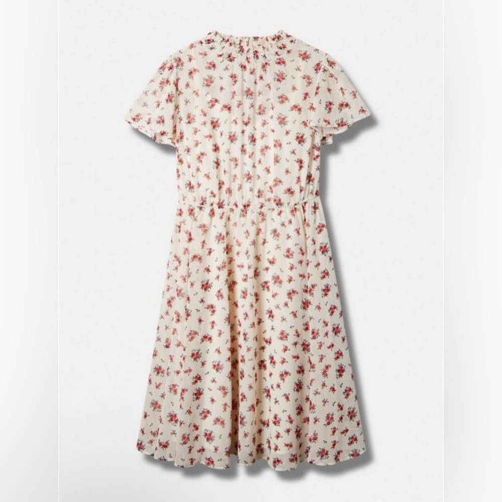 Torrid Cream and Red Floral Kids Dress